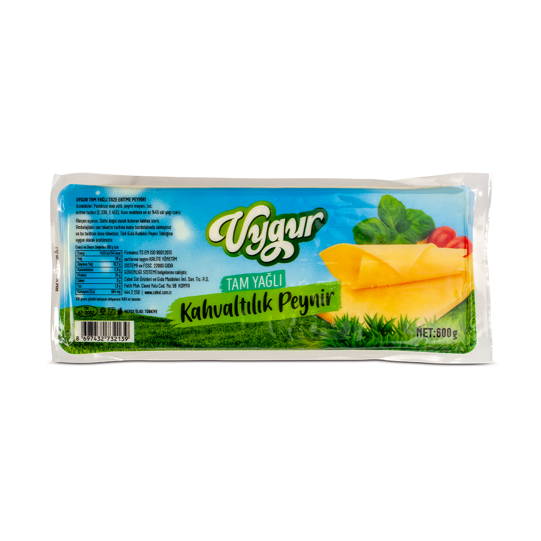 Uygur Tam Yağlı Kahvaltılık Peynir 600 gr