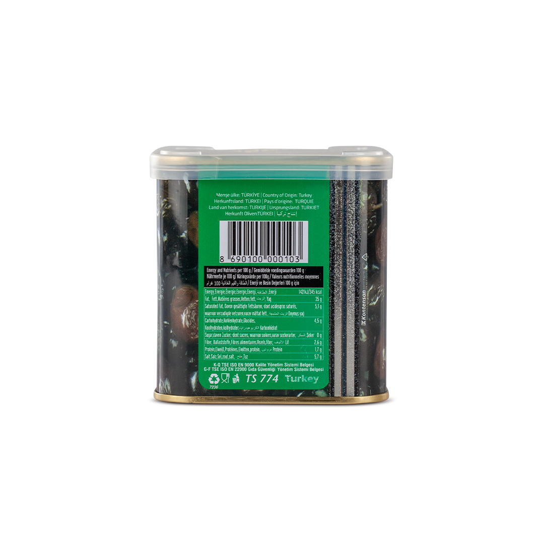 Siyah Zeytin S Kalibre 321-350 750 gr Tnk