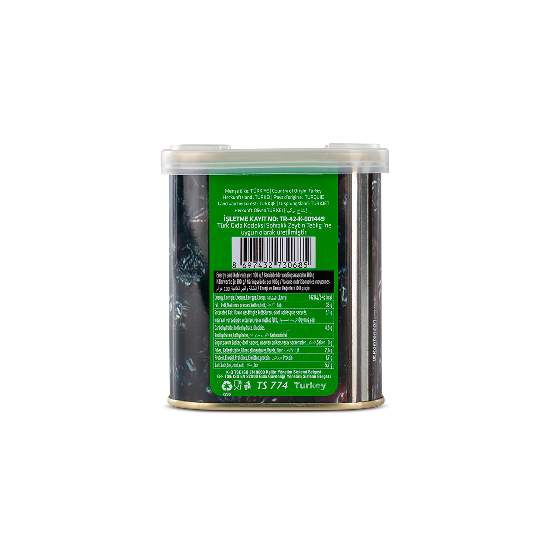 Siyah Zeytin S Kalibre 321-350 375 gr Tnk