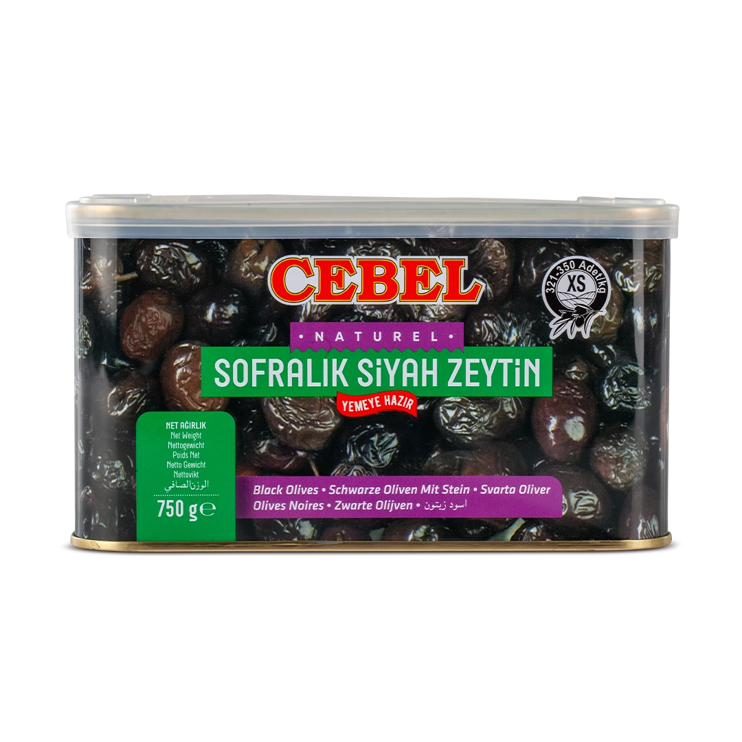 Siyah Zeytin S Kalibre 321-350 750 gr Tnk