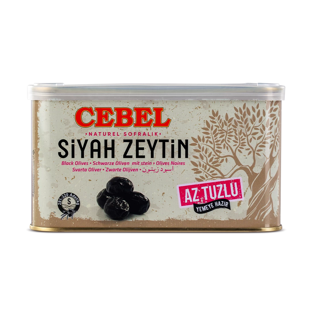 Siyah Zeytin Az Tuzlu S Kalibre 291-320 750 gr Tnk