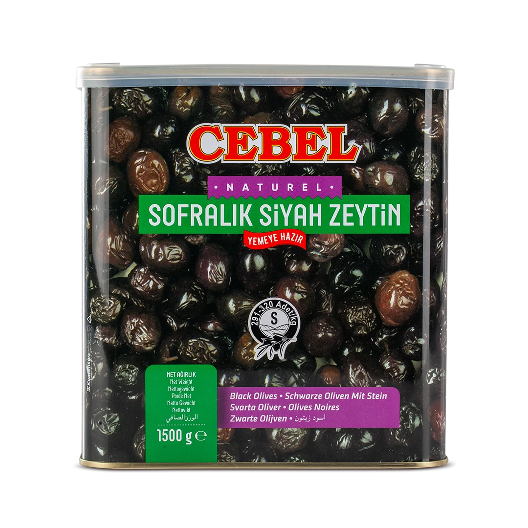 Siyah Zeytin S Kalibre 321-350 1500 gr Tnk